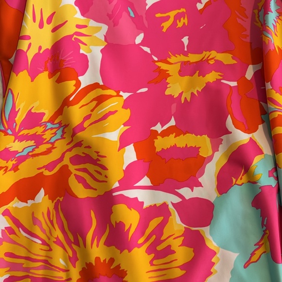 Jude Connally Beth Dress- Pink and Yellow - Size L - Picture 2 of 2